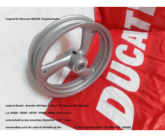 DUCATI-BREMBO original VR Felge Ersatzteil Nr: 50120141A