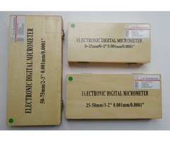 Neuware Satz Digital Mikrometer 0-75mm, auch einzeln, Meßschraube