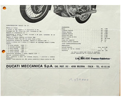 DUCATI 750 GT 1971 Prospekt Brochure Königswelle Bevel