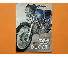 DUCATI 750 GT 1971/72 Prospekt Brochure Königswelle Bevel