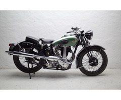 1937 BSA M22 Sports. Twin port head w. upswept exhaust pipes