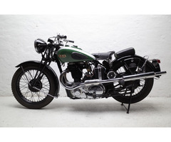 1937 BSA M22 Sports. Twin port head w. upswept exhaust pipes