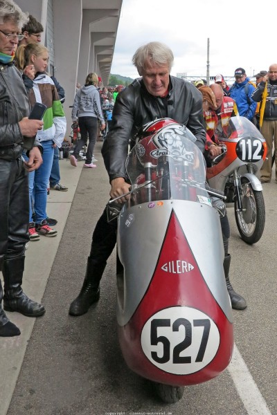 Sachsenring Classic 2015
Roland Fröjd, Gilera Piuma 500/4
