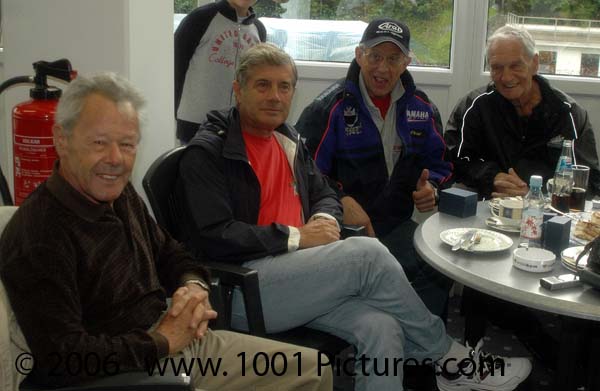 Luigi Taveri, G. Agostini, Phil Red und Jim Redman
