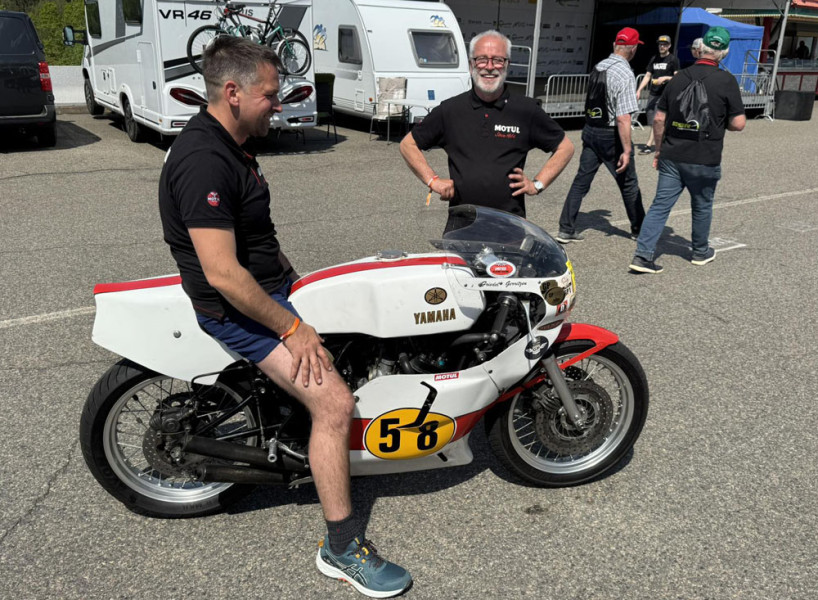 Friedel & Marco with the Yamaha 500 3 cilinder
