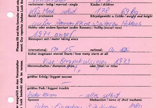 Klopfer Dieter D Kronach DIKO Eigenbau 3 Zylinder