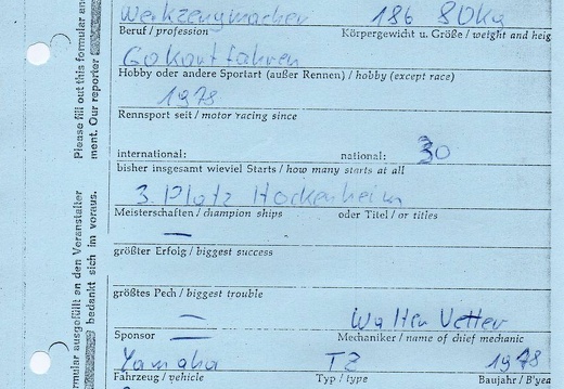 Röhr Lothar D Marburg Yamaha TZ