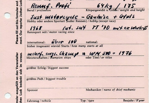 Sheene Barry GB London