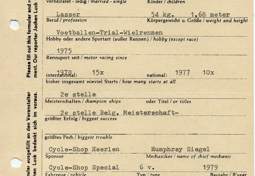 van de Steene Marcel BEL Munsterbilzen Cycle-Shop Special