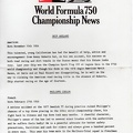 World Formula 750 News