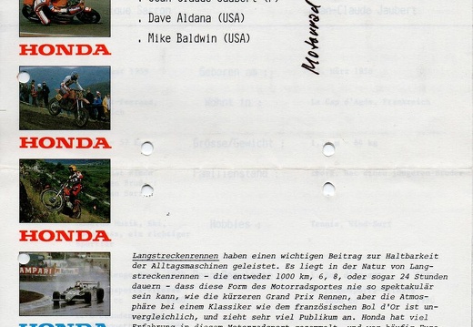 Honda Langstrecken Team 1981