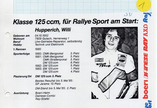 Hupperich Willi D Gutach 1985 (1476 Besuche) Hupperich Willi D Gutach 1985