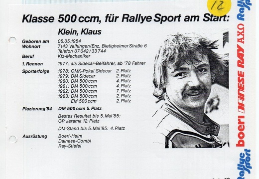 Klein Klaus D Vaihingen (1557 Besuche) Klein Klaus D Vaihingen