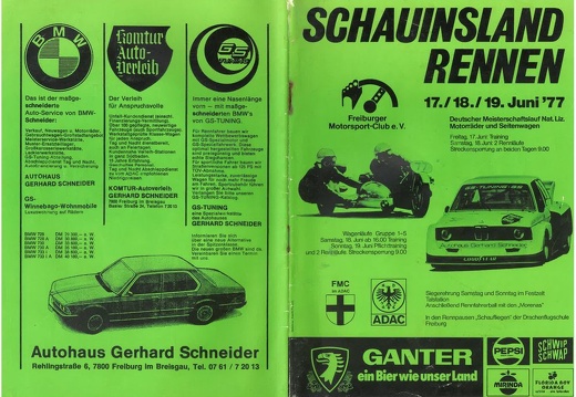 1977 Programm Schauinslandrennen