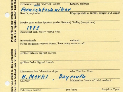 Elbel Gerhard D Bayreuth XS400 1978